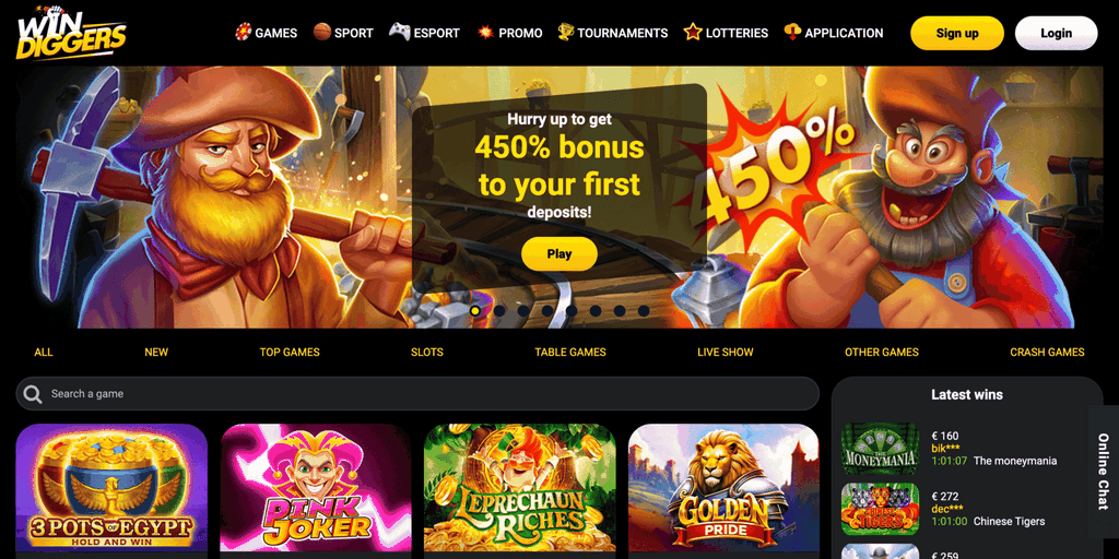 Win Diggers Online Casino Payment Techniques